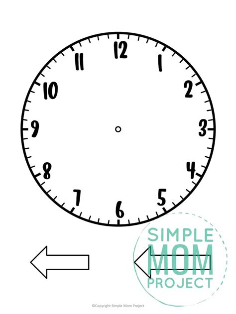 printable clock template