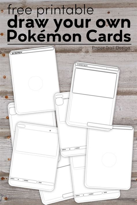 pokemon card template printable customize  print