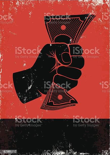 Poster With Fist And Money Stock Illustration Download Image Now