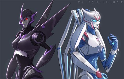 Shattered Glass Arcee And Airachnid By Raikoh Illust
