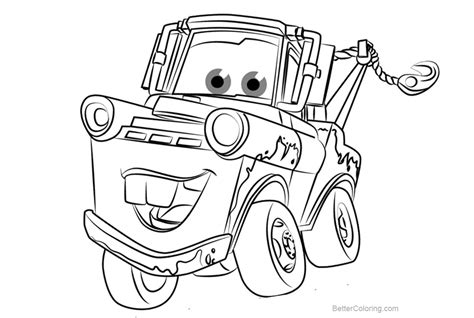 tow mater  cars  coloring pages  printable coloring pages