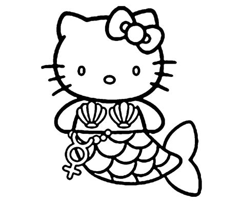 print  kitty mermaid coloring page  printable coloring pages
