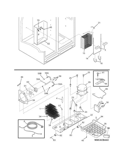 electrolux refrigerator system parts model ecshps searspartsdirect