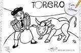 Torero Toros Toreros Infantiles Manualidadesinfantiles Preocupado Andalucia Torera sketch template