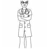 Doctor Coloring Operating Suit Wearing sketch template