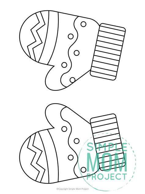 printable mittens template simple mom project