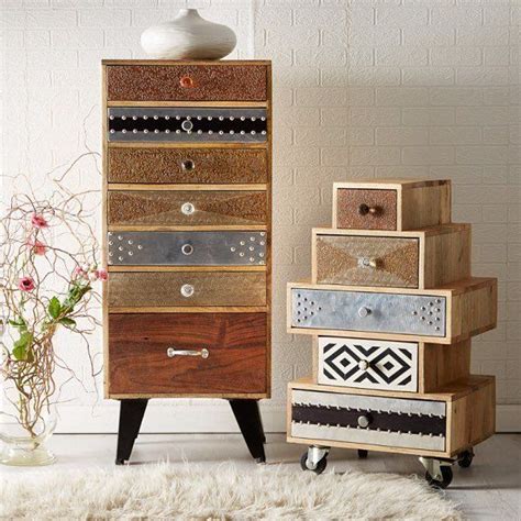 winchester reclaimed wood tall chest  drawers