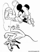 Coloring Pages Mouse Mickey Disney Golfing Pluto Golf Printable Print Library Clipart Gif Popular sketch template