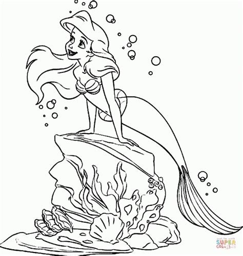 mermaid coloring pages disney princess