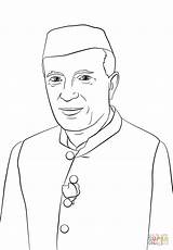 Nehru Jawaharlal Coloring Pages Drawing Sketch Printable Pencil India Sketches Simple Chacha Easy Drawings Draw Freedom Fighters Cartoon Indian Sheets sketch template