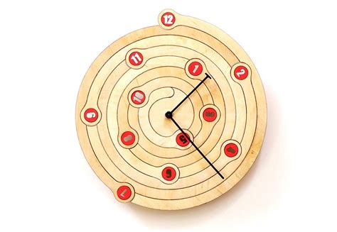 wood spiral clock