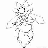 Pokemon Diancie Cosmog Xcolorings Lineart 800px sketch template