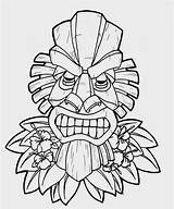 Tiki Wallfree Luau sketch template