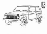 Coloring Pages Vaz Russia Jeeps sketch template
