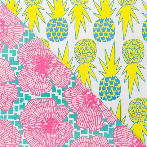 hawaiian pineapple recycled gift paper pk wrappily eco gift wrap