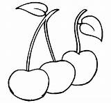 Cerejas Cereja Ciliegie Ciliegia Disegni Frutta Ausmalen sketch template