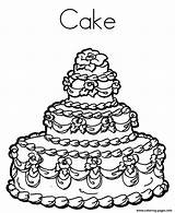 Coloring 9fcd Cake Birthday Delicious Pages Printable sketch template