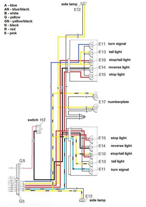 tail light wiring harness diagram