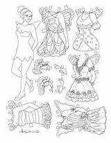 Paper Dolls Coloring Fairy Open sketch template