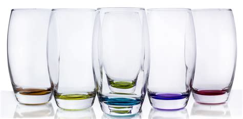 Prism Multi Colored Water Beverage Glasses 16 Ounce Set Of 6