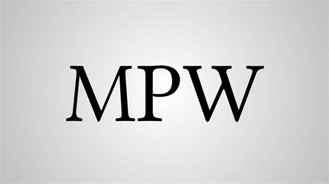 mpw stand  youtube