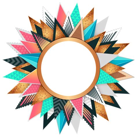 circle frame colorful design png picpng