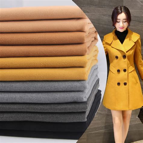 fashion woolen fabrics autumn winter thicker solid coat coat imitation wool double sided