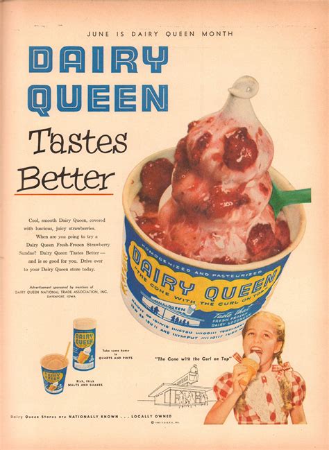 dairy queen advertisement life magazine june   vintage recipes food ads dairy queen