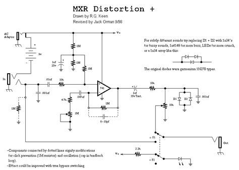 mxr dime distortion schematic