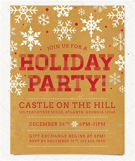 amazing holiday party flyer templates   documents  vector