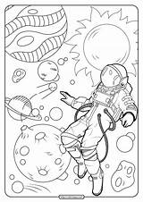 Astronaut Coloringoo Printables sketch template