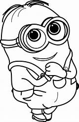 Minion Clipart Drawing Pages Bob Coloring Clipartmag Cool sketch template