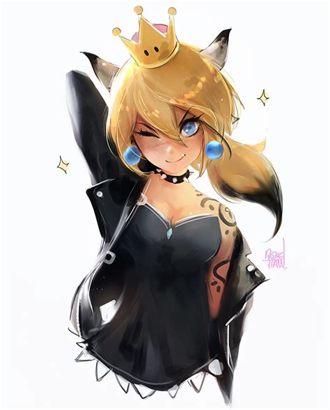 bowsette by rossdraws on deviantart