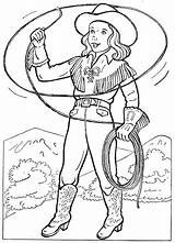 Cowgirl Coloring Pages Cowboy Color Boots Colouring Printable Little Getcolorings Getdrawings Choose Board Colorings sketch template