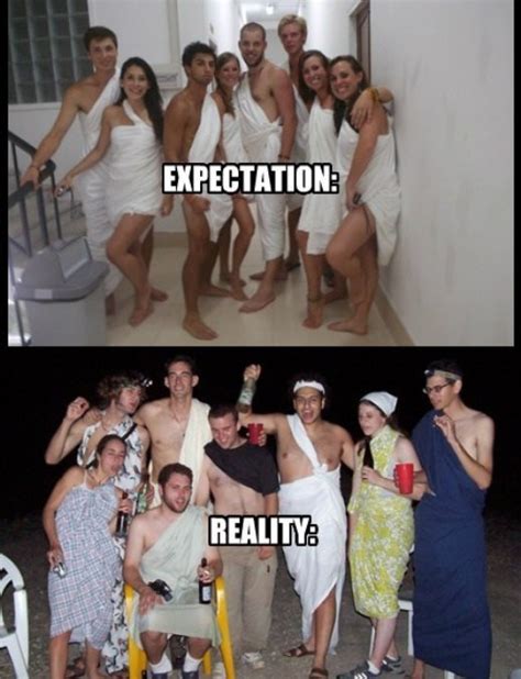 college expectation vs reality weekend expectations memes