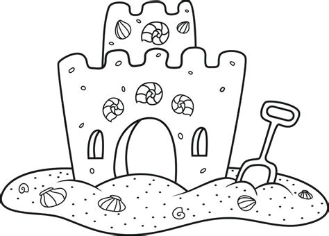 sandcastle coloring page beach coloring pages castle coloring page