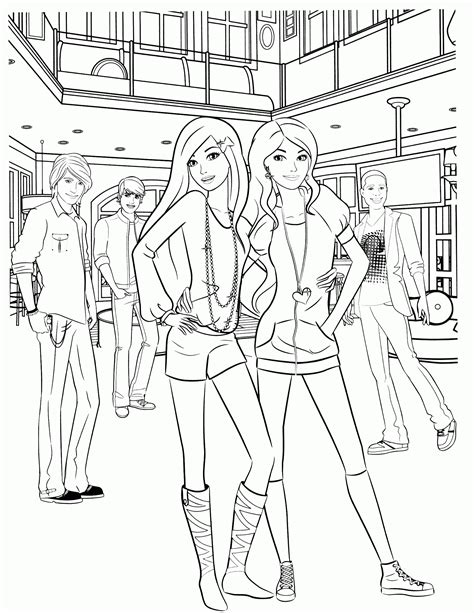 coloring pages barbie coloring home