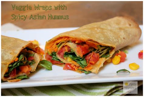 purely nourished veggie wrap  spicy asian hummus