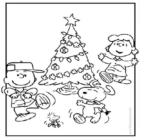 charlie brown christmas tree coloring page coloring pages