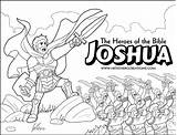 Joshua Coloring Bible Pages Heroes Template Printable Color Getdrawings Getcolorings sketch template