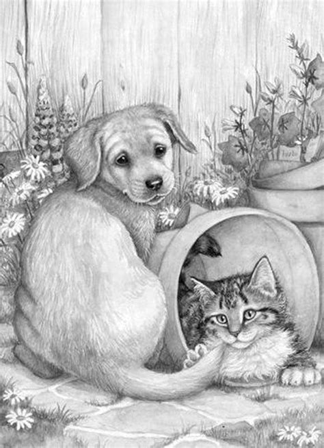 puppy  kitten pintura de gato dibujos bonitos dibujo de animales