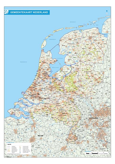 gedetailleerde gemeentekaart nederland kaarten nederland punaises