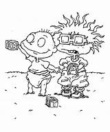 Rugrats Coloring Pages Chuckie Colouring Tomy Kids Popular Sheets Choose Board sketch template