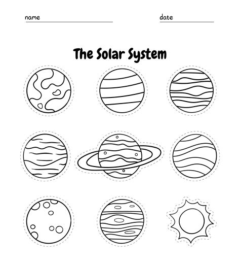 printable solar system cut outs