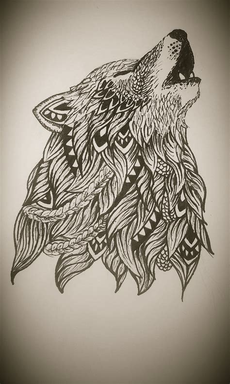 dessin tete de loup mandala tete de loup  motifs  xxx hot girl