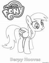 Mlp Derpy Coloring Hooves Pages Printable sketch template