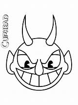 Devil Head Cuphead Coloring Pages Fun Kids Votes sketch template