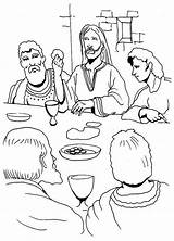 Coloring Supper Last Jesus Eating Clipart Library Popular Color sketch template