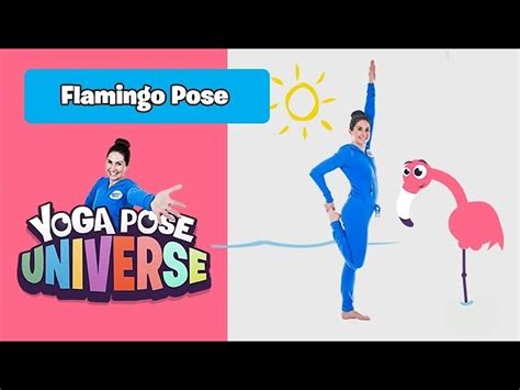 flamingo pose yoga pose universe   kids
