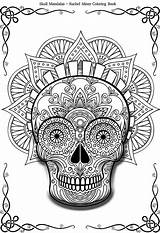 Skull Mandalas Skulls Decorated sketch template